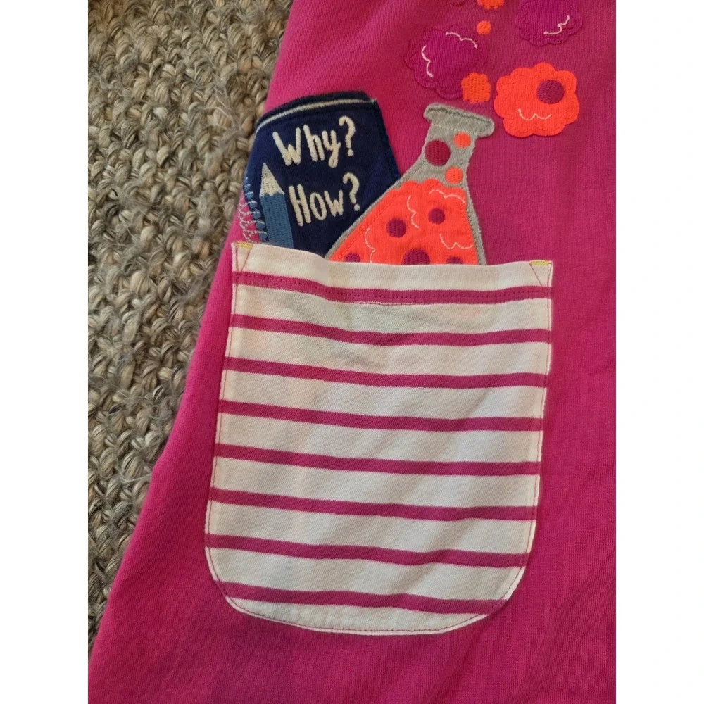 Mini Boden Science Scientist Back to School Appliqué Jersey Dress Girls 11-12